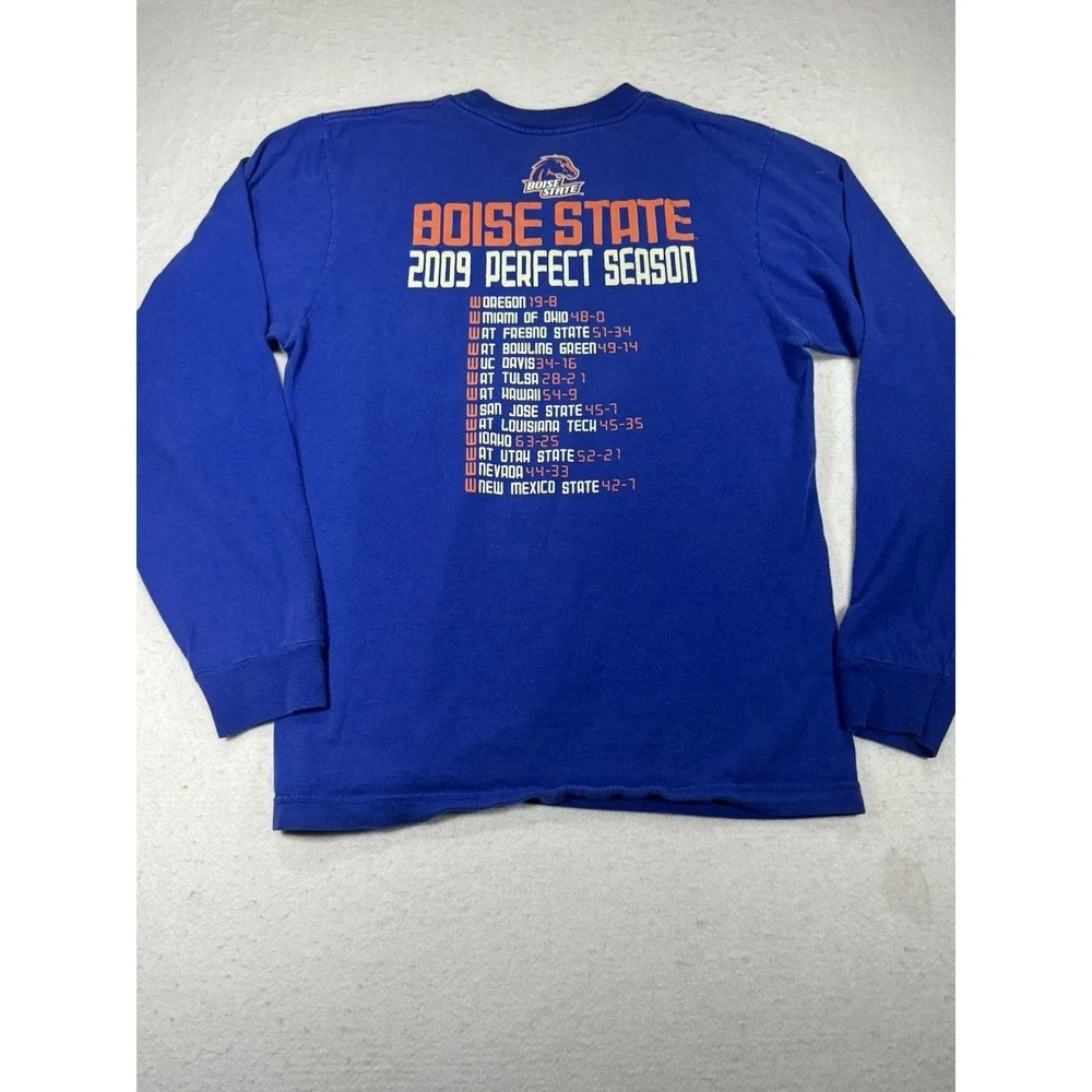 Boise State Broncos 2009-2010 Fiesta Bowl Perfect Season Adidas Long Sleeve S